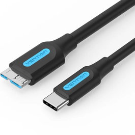 Vention Cable USB 3.0 microUSB Macho a USB Tipo-C Macho 5Gbps 50cm Negro